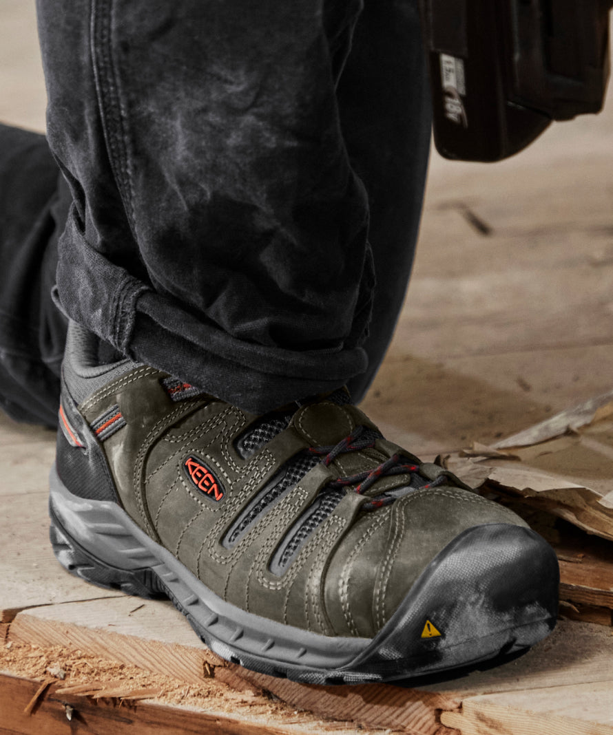 Women's Flint II Steel Toe Work Boots - Safety Shoes with Magnet/Rose Design | Perfect for Construction, Warehouse & Outdoor Work