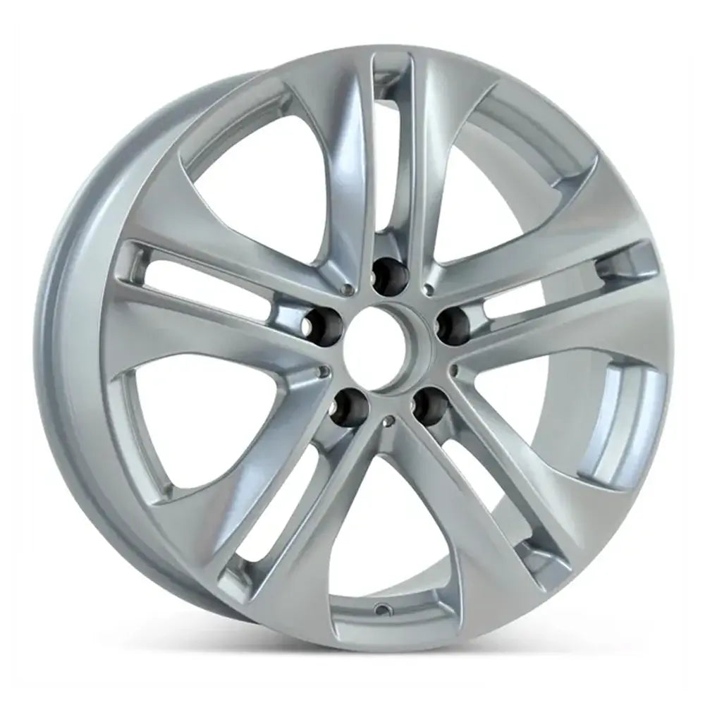 17 Inch Mercedes E350 Wheel Replacement - Silver Replica Rim 85128 | OEM Style Alloy Wheels for Mercedes-Benz E-Class Sedan | Perfect for Road Trips & Luxury Car Upgrades