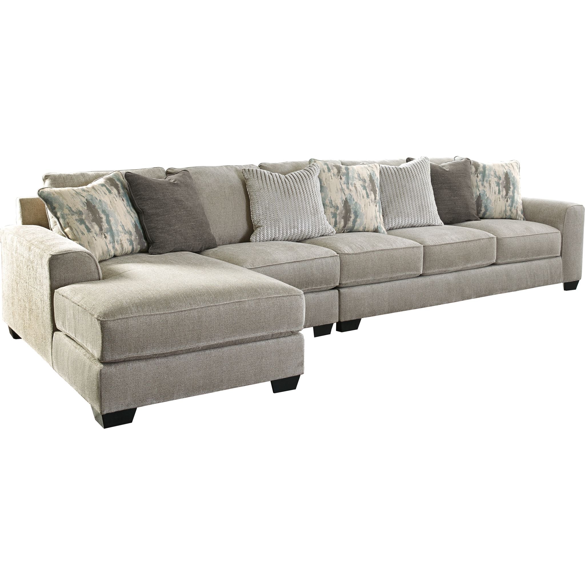 Ardsley 3-Piece Sectional Sofa with Chaise Lounge - Modern L-Shaped Couch for Living Room, Family Room & Home Theater - Soft Fabric Upholstery & Sturdy Frame