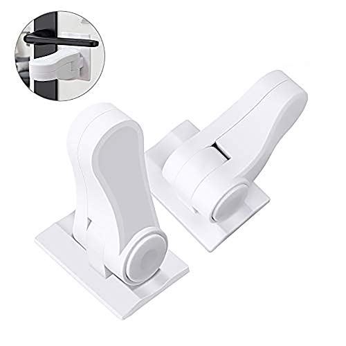 Child Proof Door Lever Lock - No Screws No Tools Easy Installation, 2 Pack | Baby Safety Door Handle Locks to Prevent Kids from Opening Lever Doors | Perfect for Homes, Nurseries, and Childcare Centers