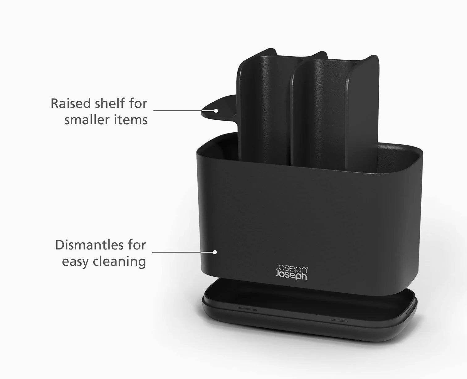 EasyStore™ Large Matt Black Toothbrush Holder - Modern Bathroom Organizer for Brushes, Razors & Essentials | Perfect for Countertop, Vanity & Travel