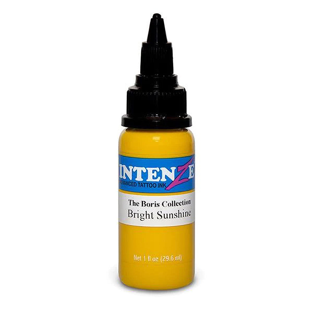Bright Sunshine Boris Series Intenze Tattoo Ink 1oz Bottle - Professional Tattoo Artist Supplies for Permanent Makeup & Body Art
