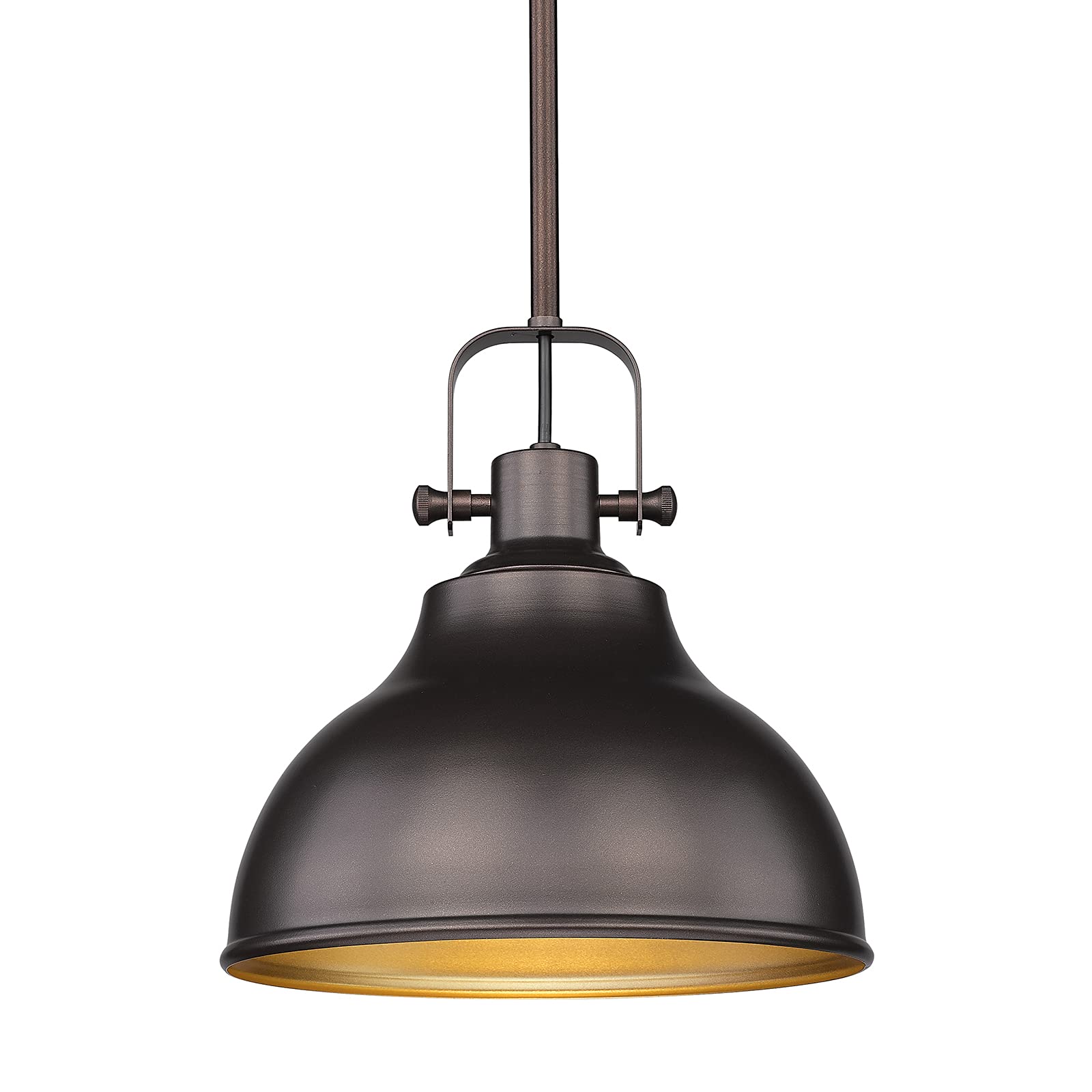Farmhouse Kitchen Island Pendant Light Fixture - Industrial Hanging Lights for Kitchen Counter, Dining Room & Bar - Oil Rubbed Bronze Finish - Indoor Rustic Ceiling Lighting (1 Pack) - Perfect for Farmhouse, Industrial & Vintage Home Decor