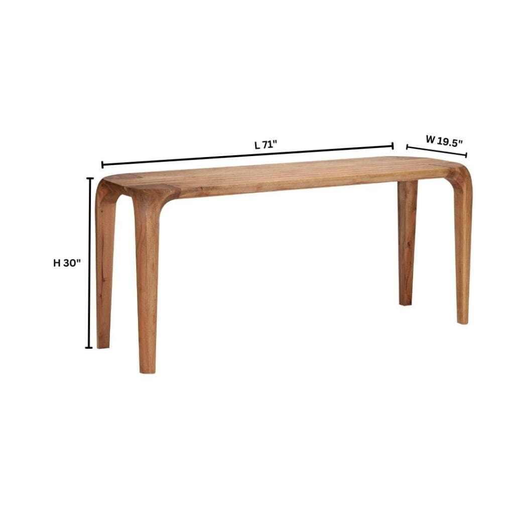 Cyan Design 11740 Natural Wood Console Table - Medium Size for Entryway, Living Room & Hallway Decor