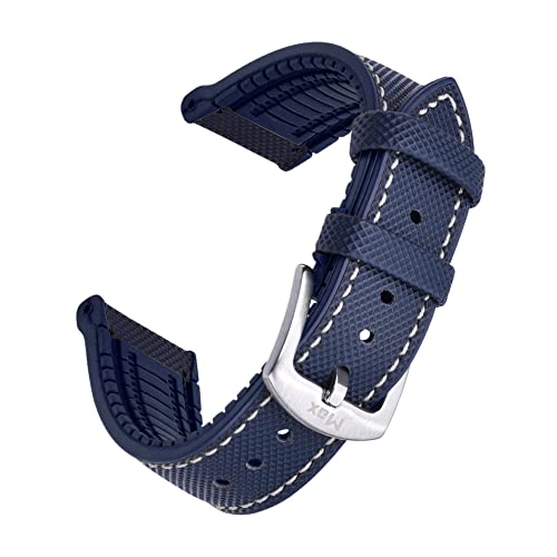 Blue with White Stitch