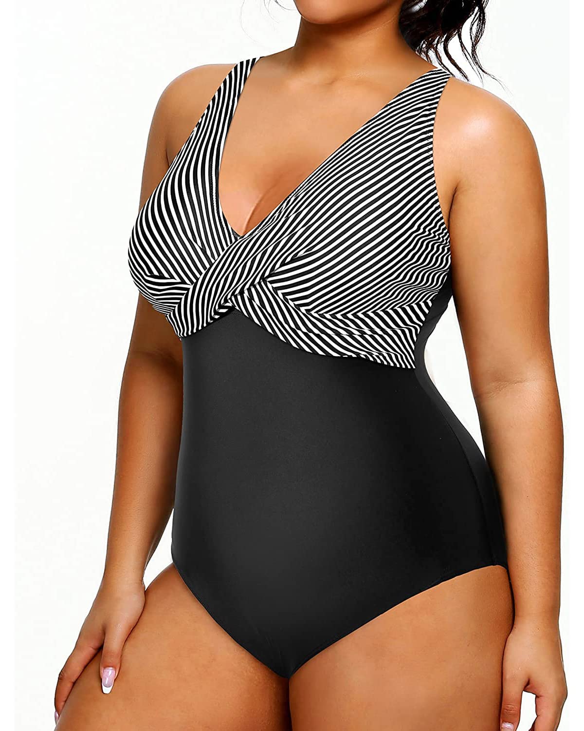 Yonique Plus Size One Piece Swimsuit for Women - Tummy Control Slimming Bathing Suit | High Waisted Swimwear for Beach, Pool & Vacation
