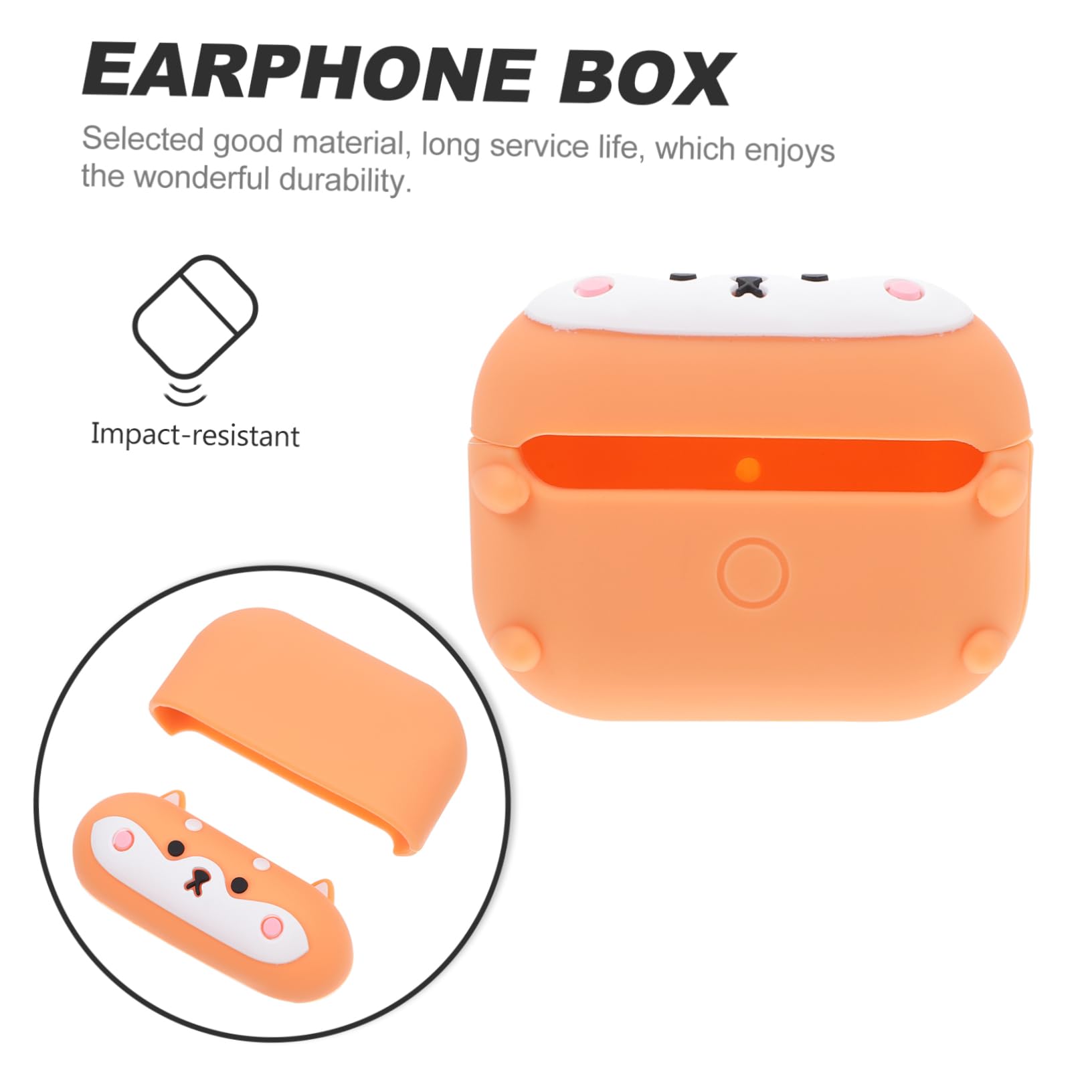 Veemoon Silicone Earbuds Case - Protective Headphone Storage Box Cover for Wireless Earphones | Perfect for Travel, Gym & Daily Use