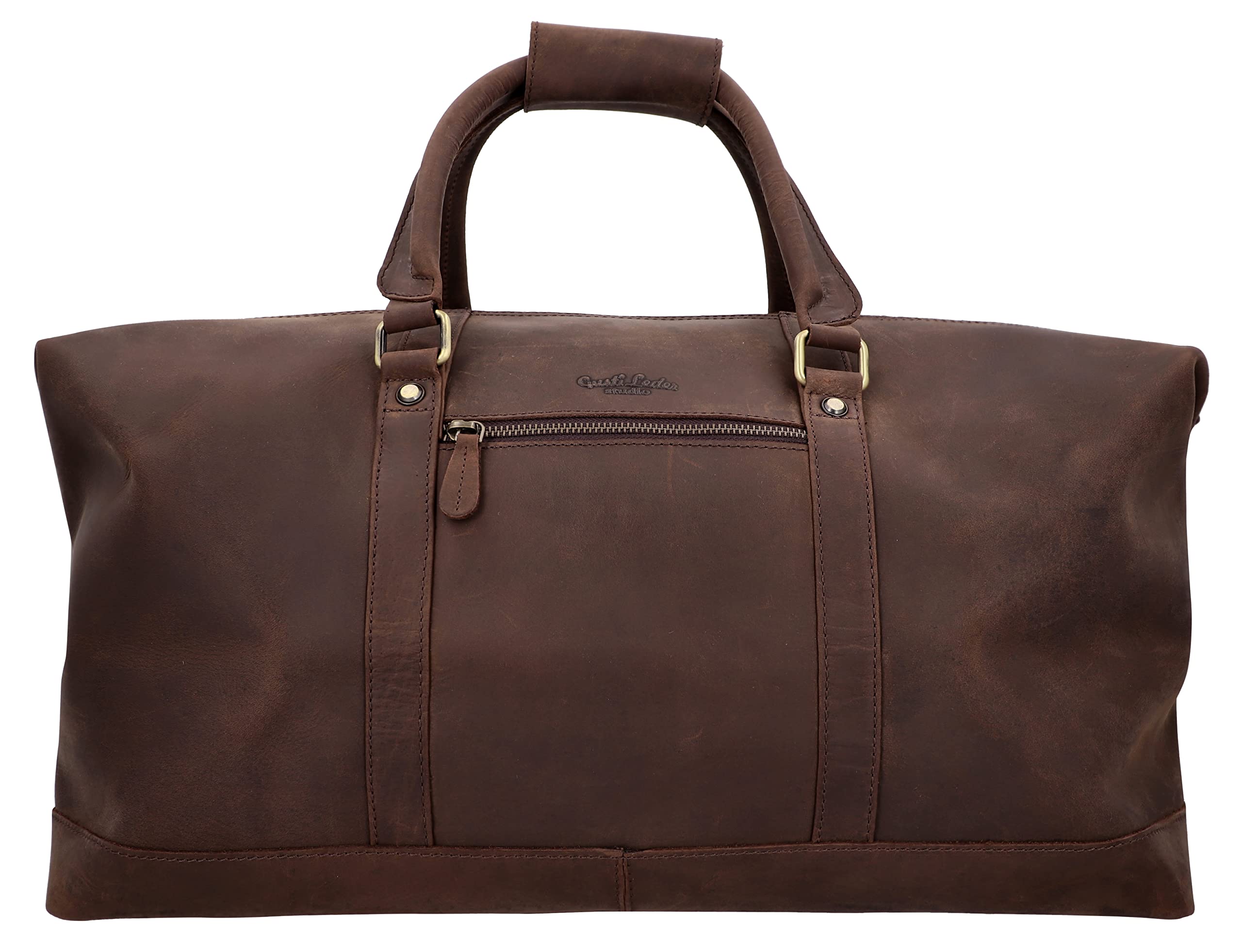 Premium Genuine Leather Travel Bag for Men & Women - Durable Carry-On Luggage for Business Trips, Vacations & Weekend Getaways