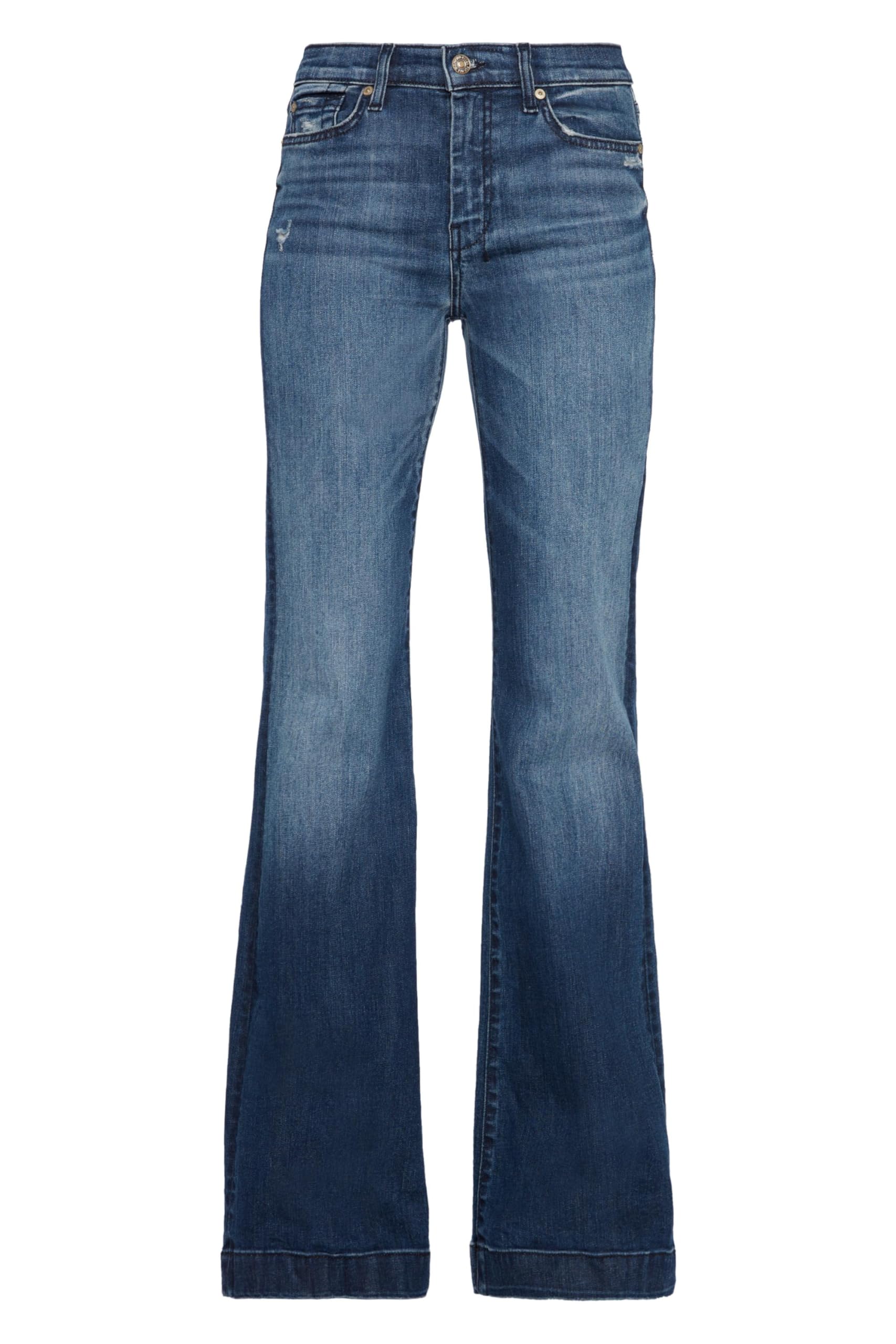 7 For All Mankind Women's Flare Wide Leg Jeans - High Waisted Stretch Denim Pants for Casual & Chic Outfits | Perfect for Work, Date Night & Weekend Wear