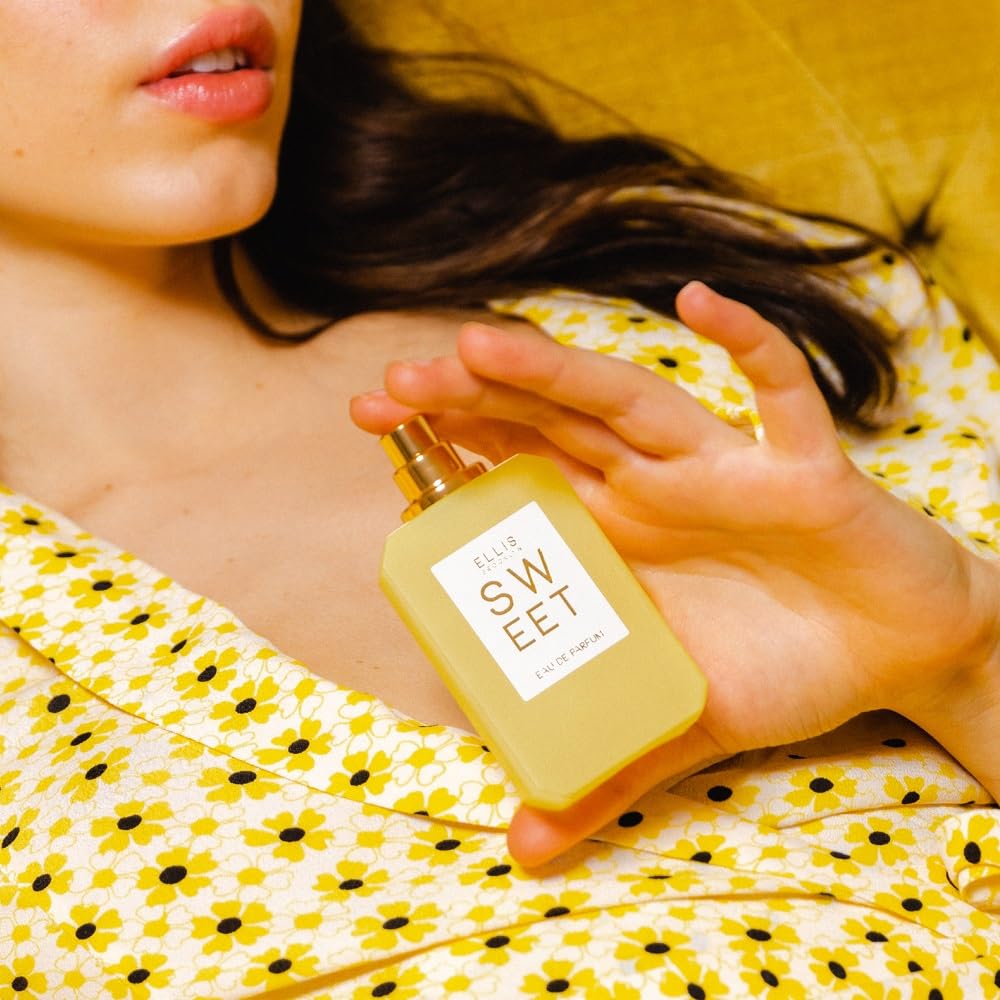 Ellis Brooklyn SWEET Eau De Parfum for Women - Vegan Gourmand Perfume with Pear, Violet, White Amber, Cashmere & Marshmallow | Made in USA | Perfect for Date Nights, Office Wear & Special Occasions