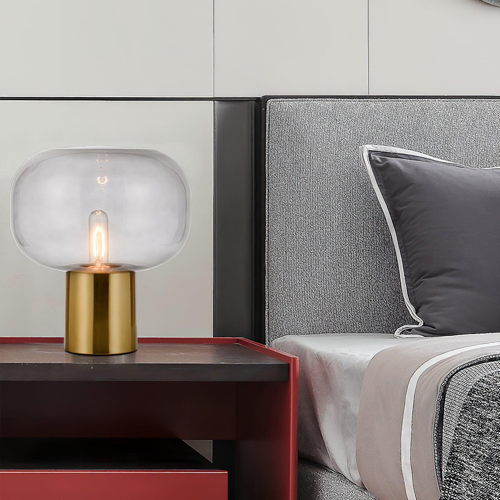 Noak Modern Table Lamp - LED Bedside Night Light with USB Port for Bedroom, Living Room & Office - Warm White & Cool White Dimmable Lighting