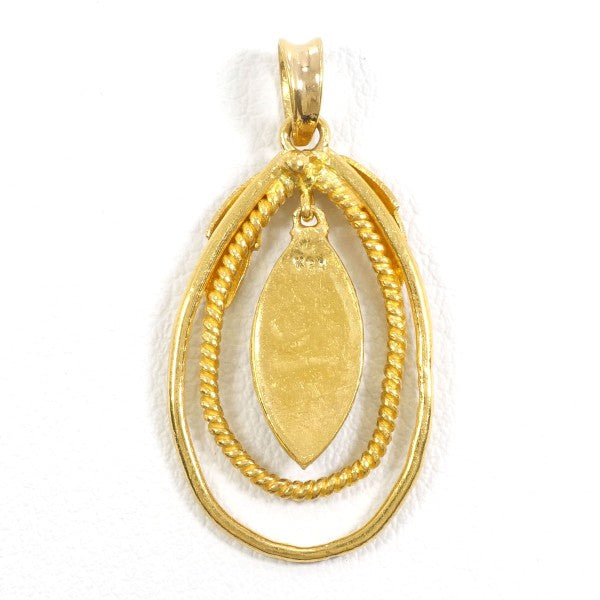 24K Yellow Gold Hematite Pendant Necklace - 4.0g Solid Gold Jewelry for Women - Elegant Gift for Birthday, Anniversary & Special Occasions
