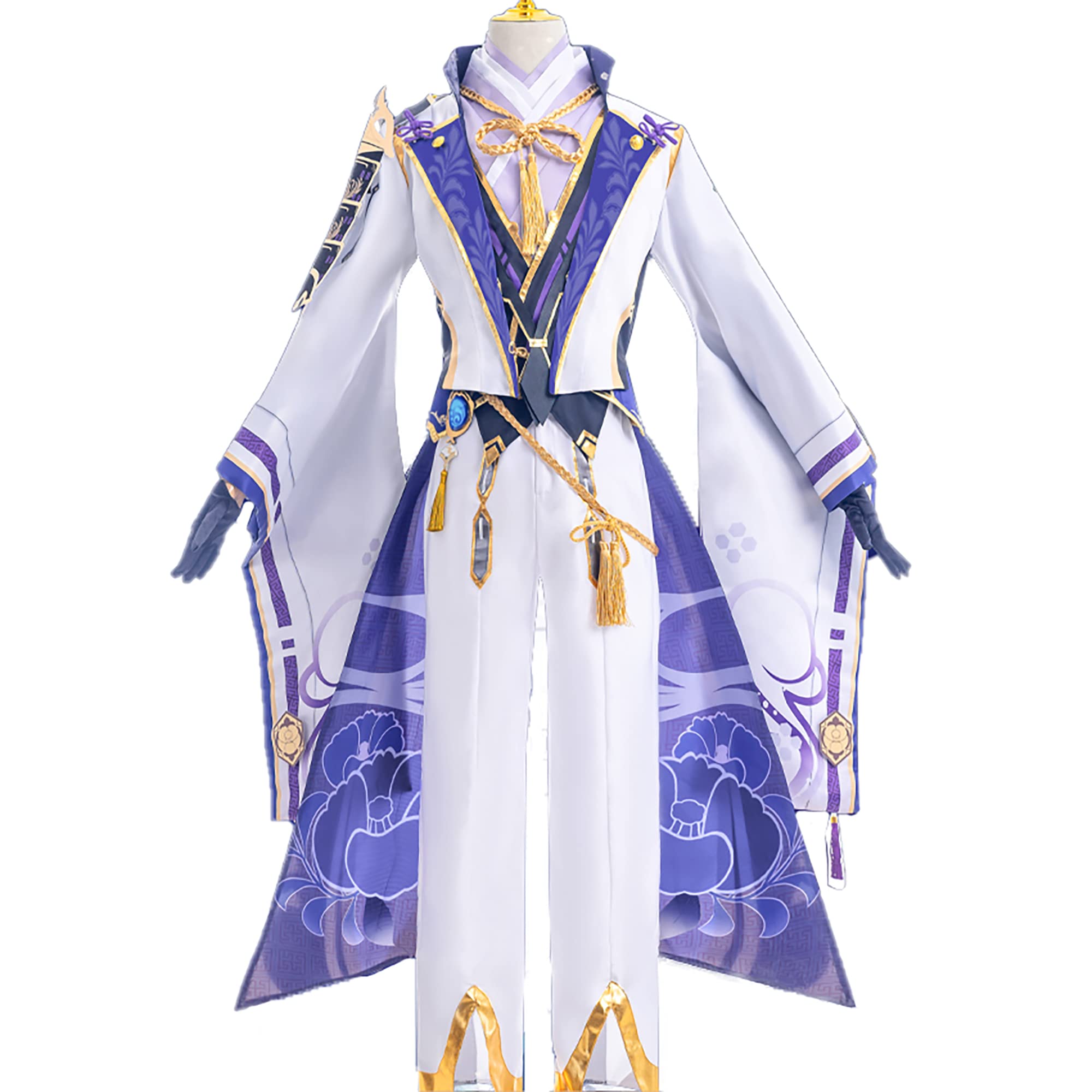 Premium Kamisato Ayato Cosplay Costume - Anime Genshin Impact Outfit for Halloween, Conventions & Roleplay - Complete Set with Jacket, Pants & Accessories