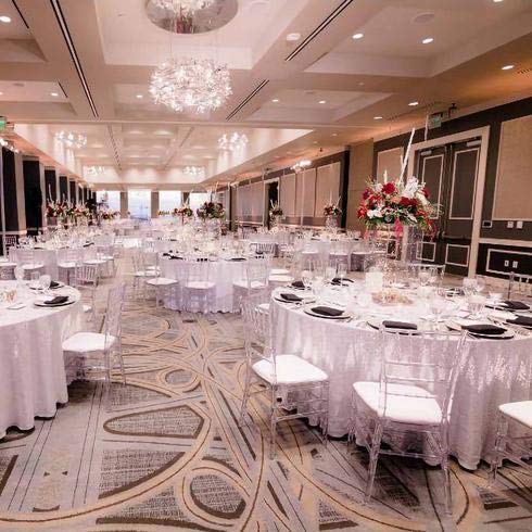 120 Inch Sequin Round Tablecloth - Premium Silver Payette Fabric for Weddings, Birthdays, Christmas & Party Decorations | Elegant Dining Table Cover for Banquet Halls, Events & Celebrations