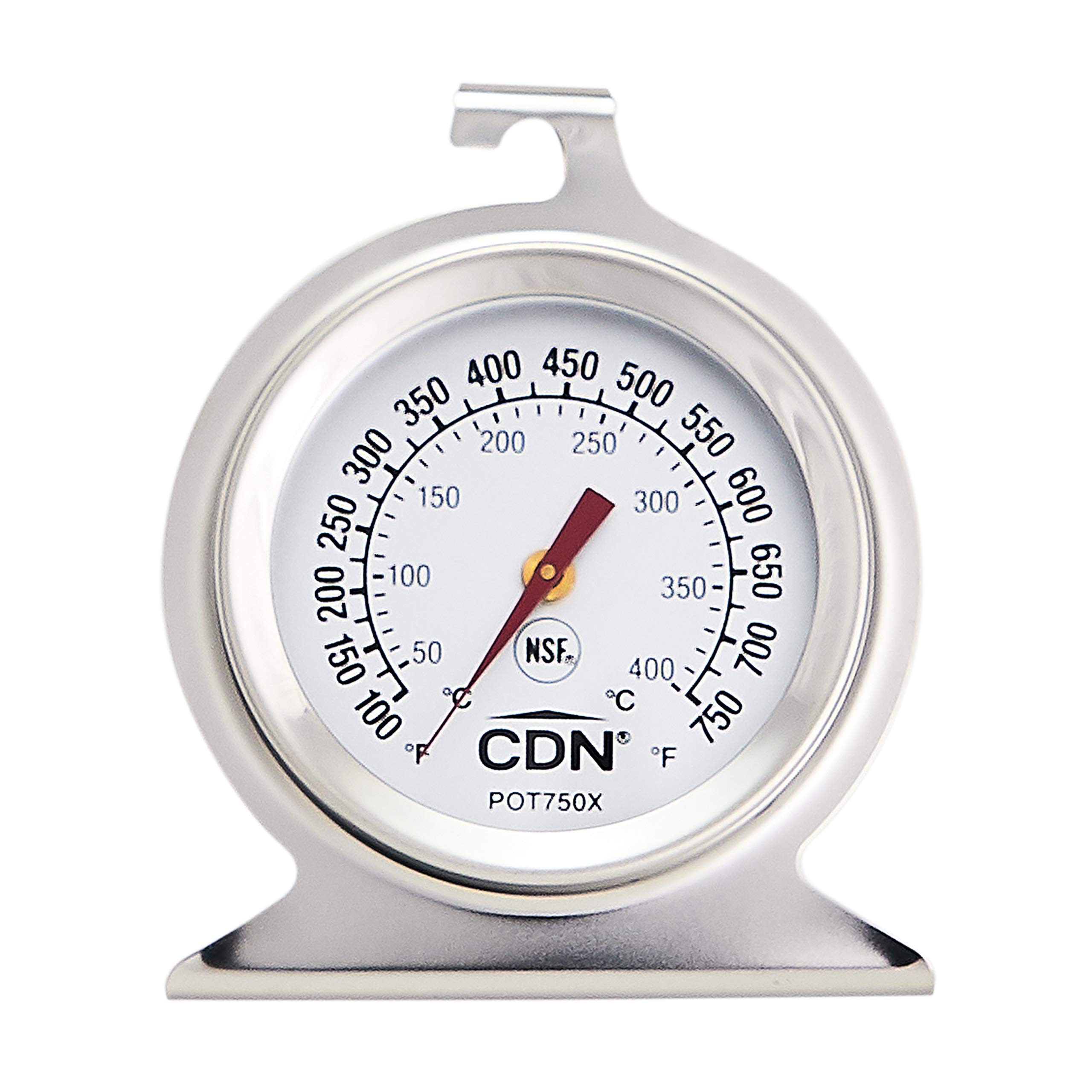 CDN POT750X Pro Accurate High Heat Oven Thermometer - Silver - Perfect for Baking, Roasting, and Grilling - Digital Cooking Thermometer for Kitchen, BBQ, and Outdoor Use