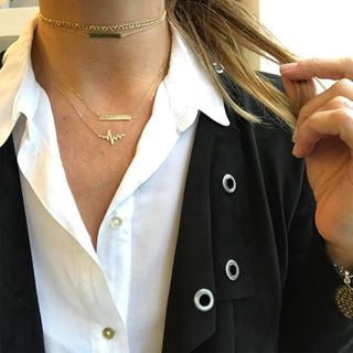 14K Gold Heartbeat Necklace for Women - Dainty Heartbeat Pendant with 14K Solid Gold Chain - Perfect Gift for Anniversary, Valentine's Day & Everyday Wear