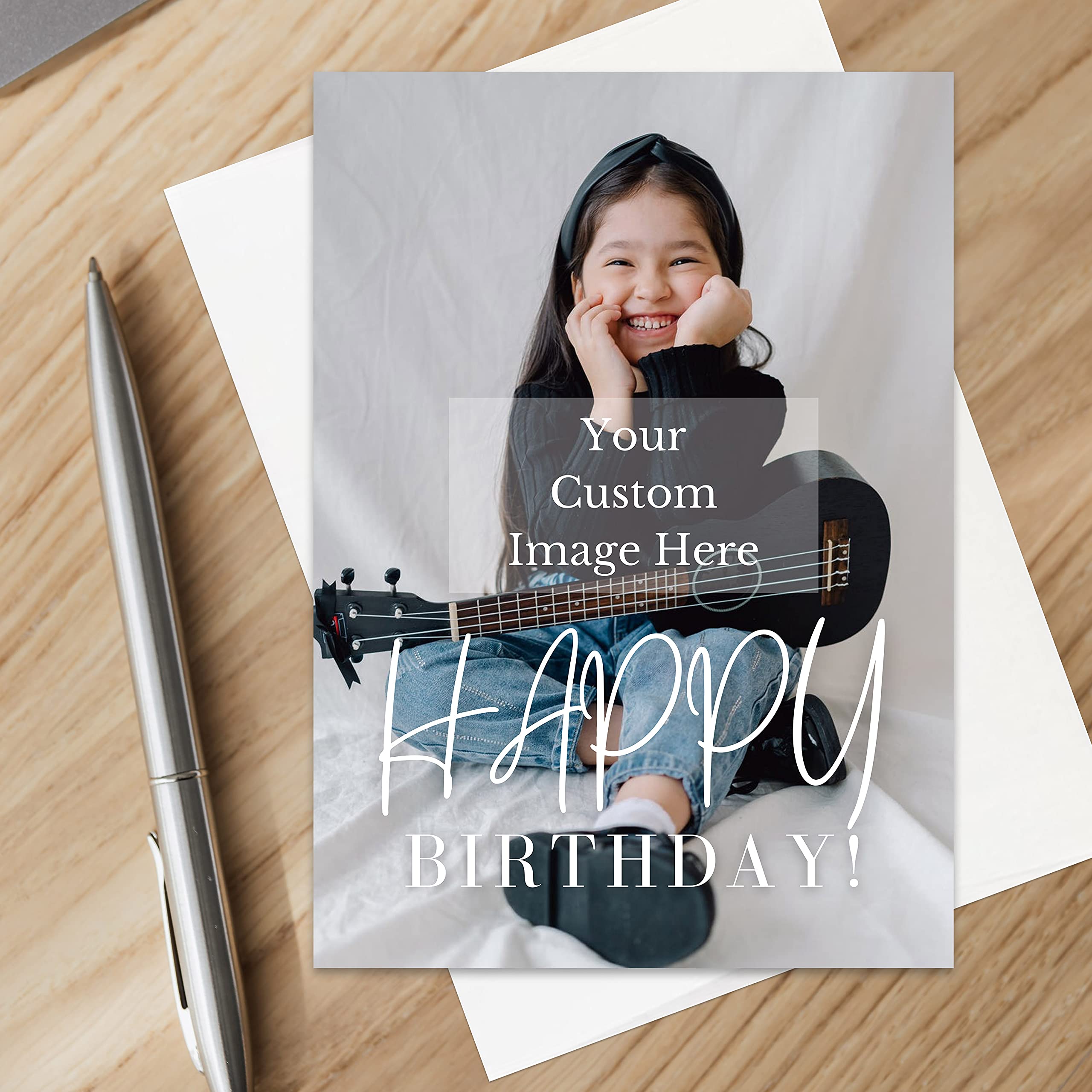 Personalized Christian Birthday Cards - Custom Photo & Text Upload - Simply Uncaged Greeting Cards (Pack of 48) - Perfect for Church Celebrations, Bible Study Groups & Christian Family Events