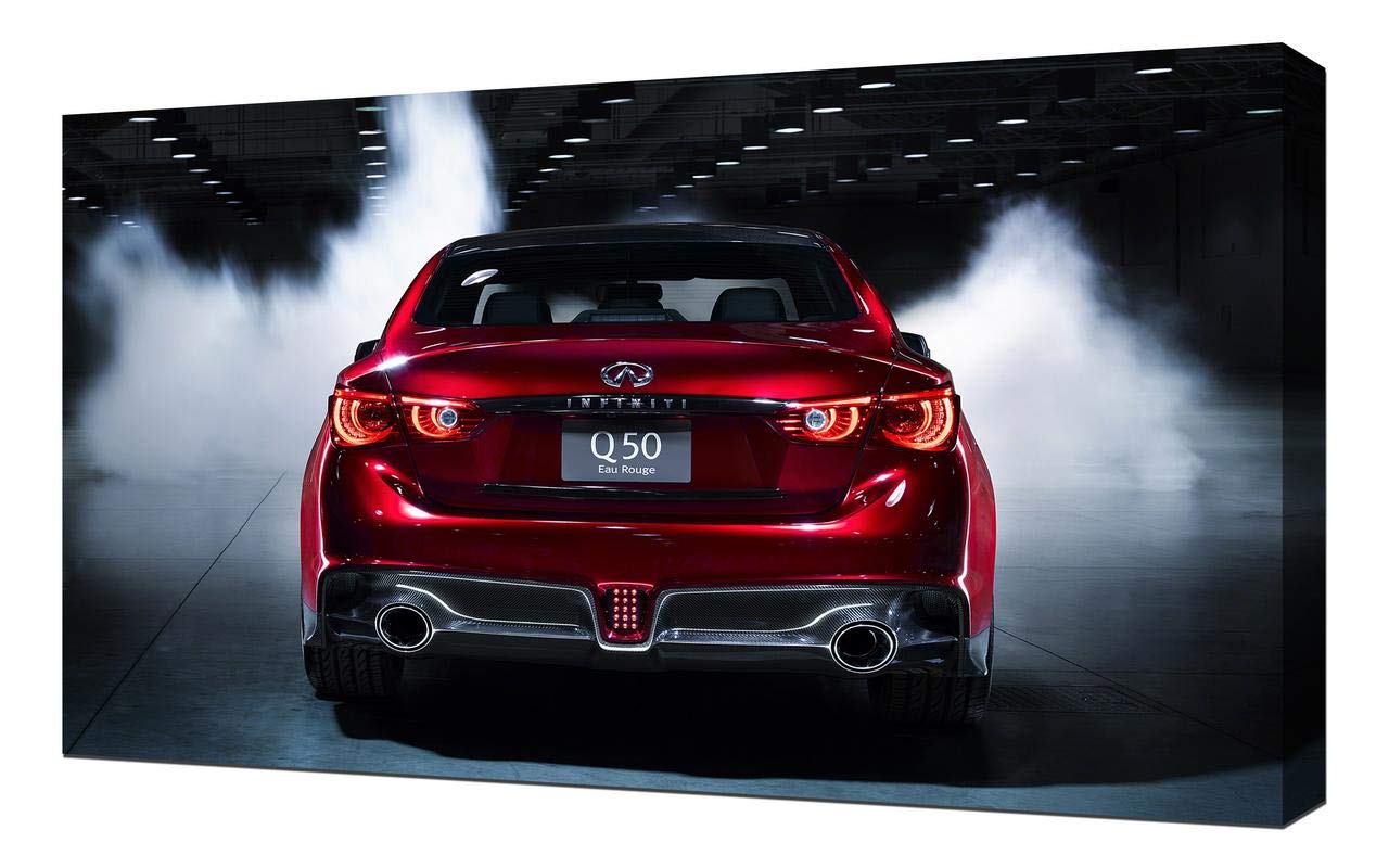 2014-Infiniti-Q50-Eau-Rouge-Concept-V4 Canvas Art Print - Premium Wall Art Decor - Stretched Canvas Wrap for Living Room, Bedroom & Office