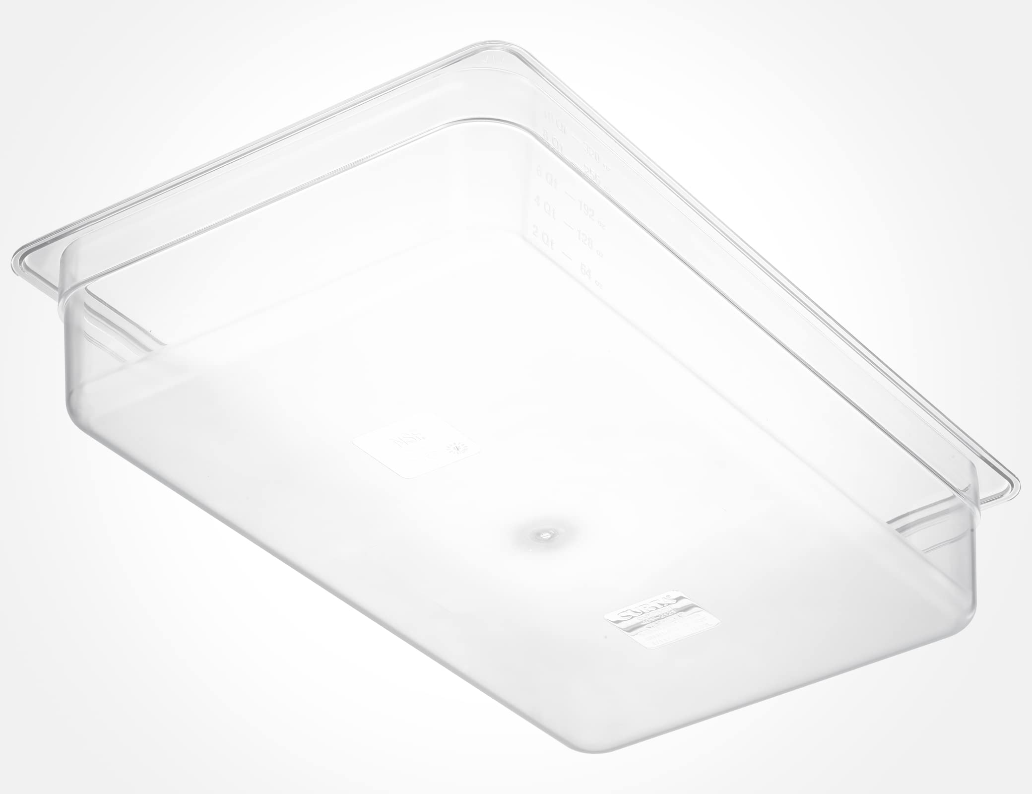 6 Pack NSF Certified Food Pans - 4 Inch Deep Full Size Clear Polycarbonate Plastic Containers - Freezer Safe & Commercial Grade for Restaurant, Catering & Bulk Food Storage