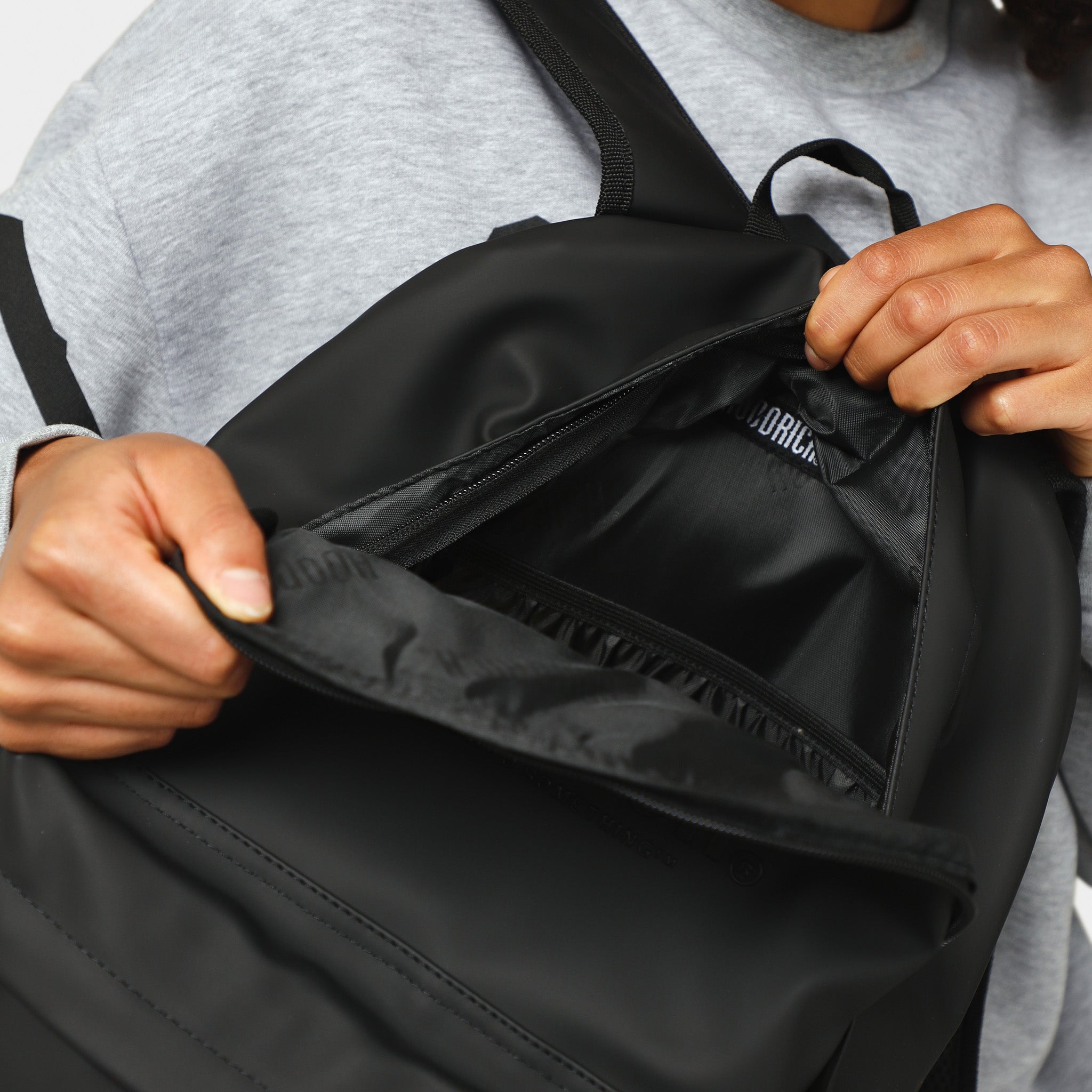 Hoodrich OG Chromatic Backpack - Waterproof Laptop Backpack for Men & Women, Durable Travel Backpack with USB Charging Port, School College Backpack for Work, Gym, Hiking & Outdoor Activities (Black)