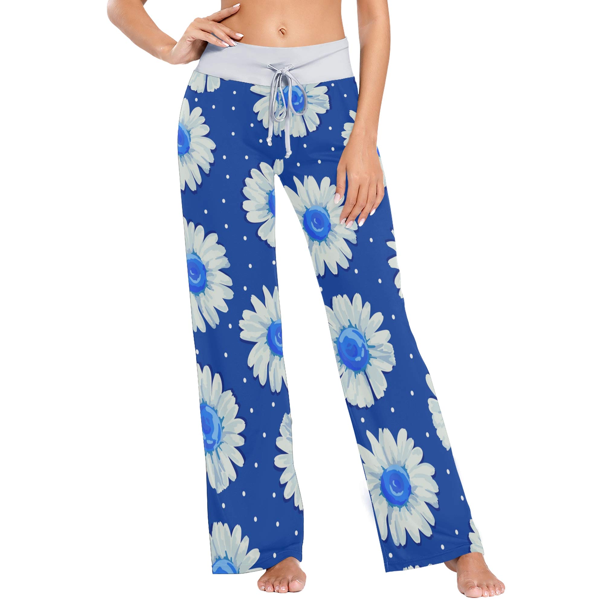 UWSG Women's High Waist Palazzo Pajama Pants - Soft Lounge Leggings with Drawstring, Wide Leg Comfort for Sleep, Yoga & Home Relaxation