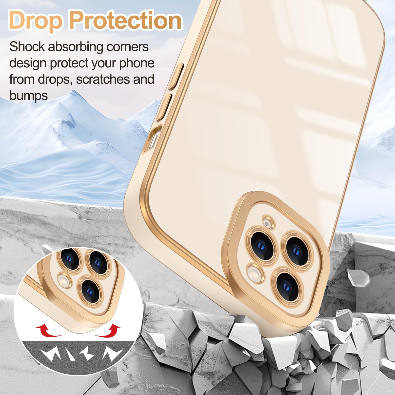Luxury Rose Gold Plated iPhone 11 Pro Max Case - Slim Soft TPU Bumper Cover with Full Camera Protection | Shockproof Protective Phone Case for iPhone 11 Pro Max 6.5