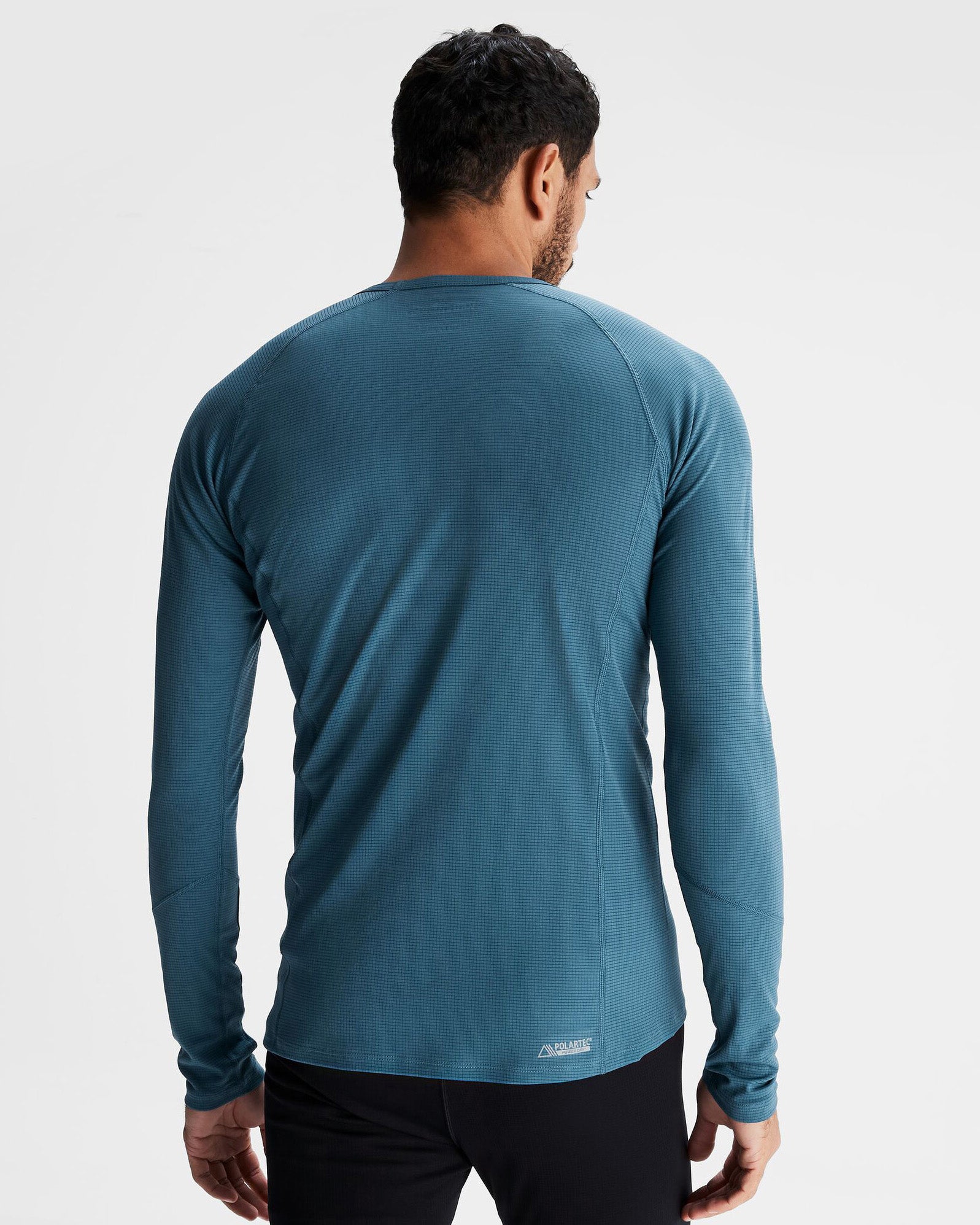 Men's KMDAction Baselayer Top - Moisture Wicking Thermal Shirt for Cold Weather - Steel Blue - Perfect for Hiking, Running & Outdoor Activities