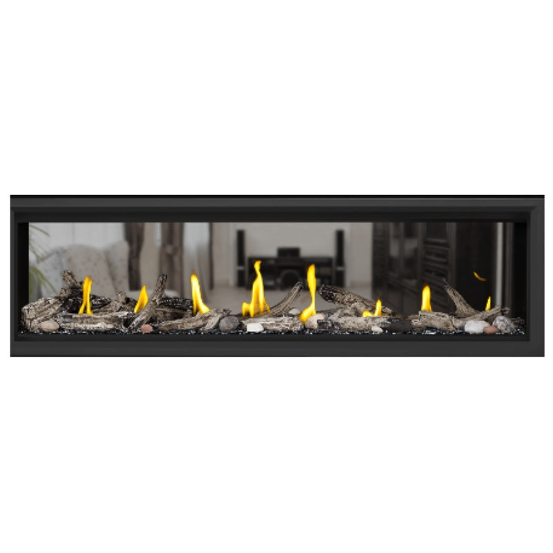 Napoleon Vector 62 See Through Linear Direct Vent Gas Fireplace - LV62N2 | Modern Home Heating Solution for Living Rooms & Patios