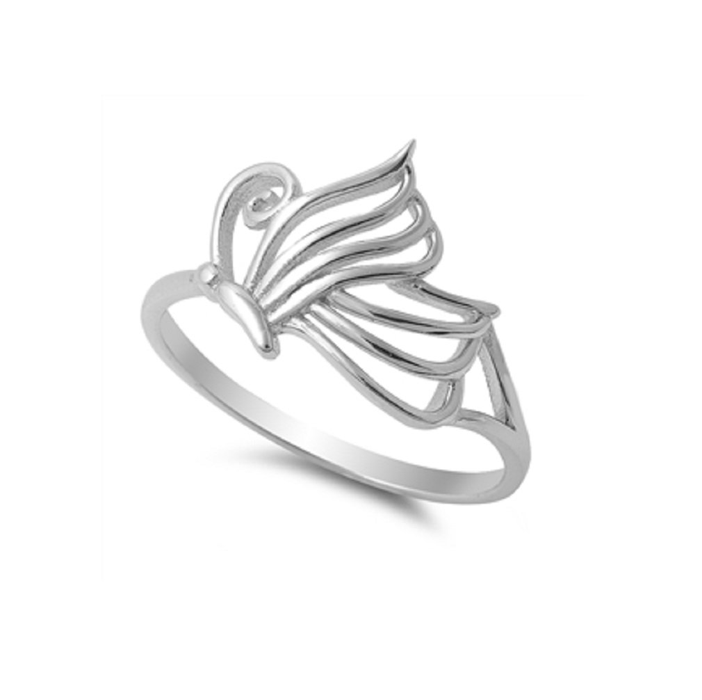 925 Sterling Silver Butterfly Angel Ring for Women - Elegant & Hypoallergenic Jewelry Gift for Birthday, Anniversary, Valentine's Day