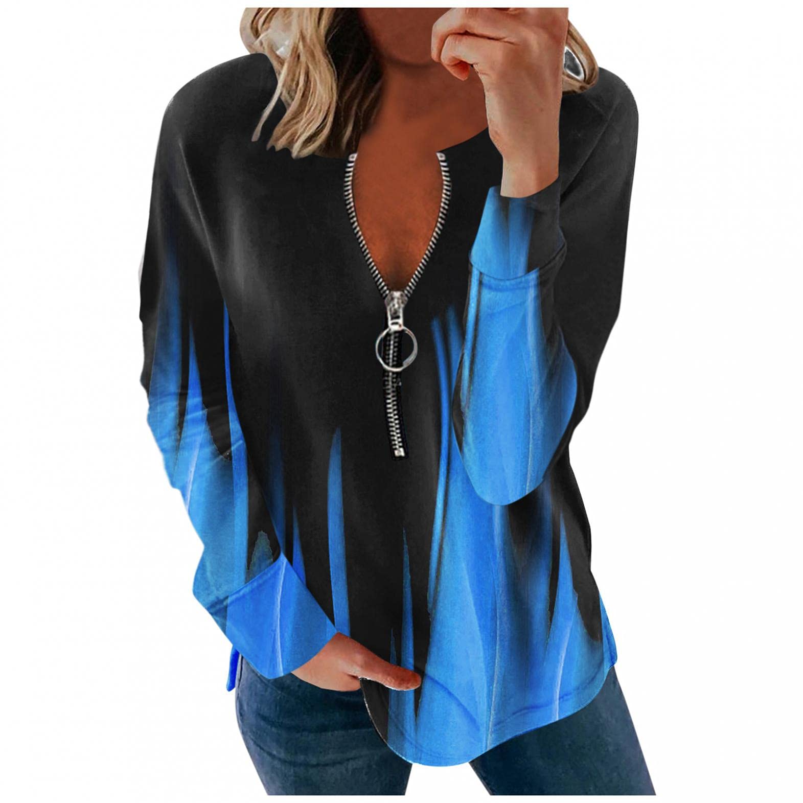 **FABIURT Women's Vintage Fall Sweatshirt - Loose Fit Crewneck Pullover, Long Sleeve Casual T-Shirt, Plus Size Comfy Top for Autumn Outfits | Perfect for Layering, Coffee Dates & Cozy Weekends**