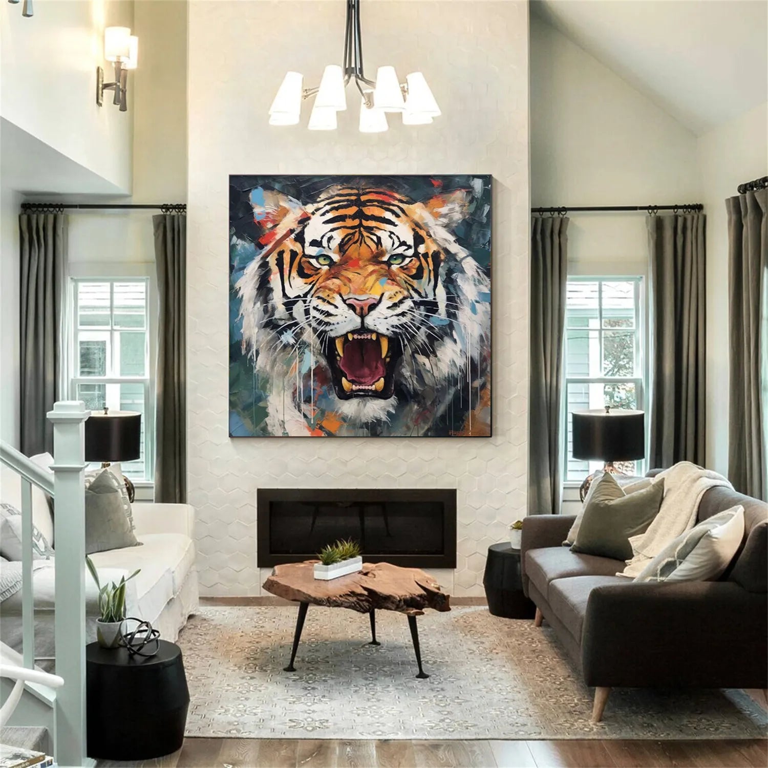 Animal Art Painting #AP082 - Handmade Canvas Wall Decor for Living Room, Bedroom & Office - Perfect Gift for Pet Lovers & Home Decor