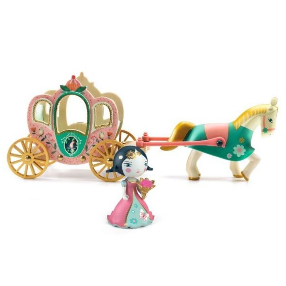 Djeco Arty Toys Princesses Mila & Ze Carrosse - Creative Art Toy for Kids, Perfect for Pretend Play & Birthday Gifts