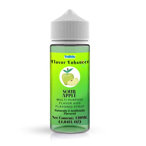 TrulSale Sour Apple Flavoring Syrup Enhancer - 4.04 fl oz Ready to Use for Snow Cones, Ice Cream, Beverages, Drinks & Snacks | Perfect for Summer Treats, Party Desserts & DIY Drink Mixing