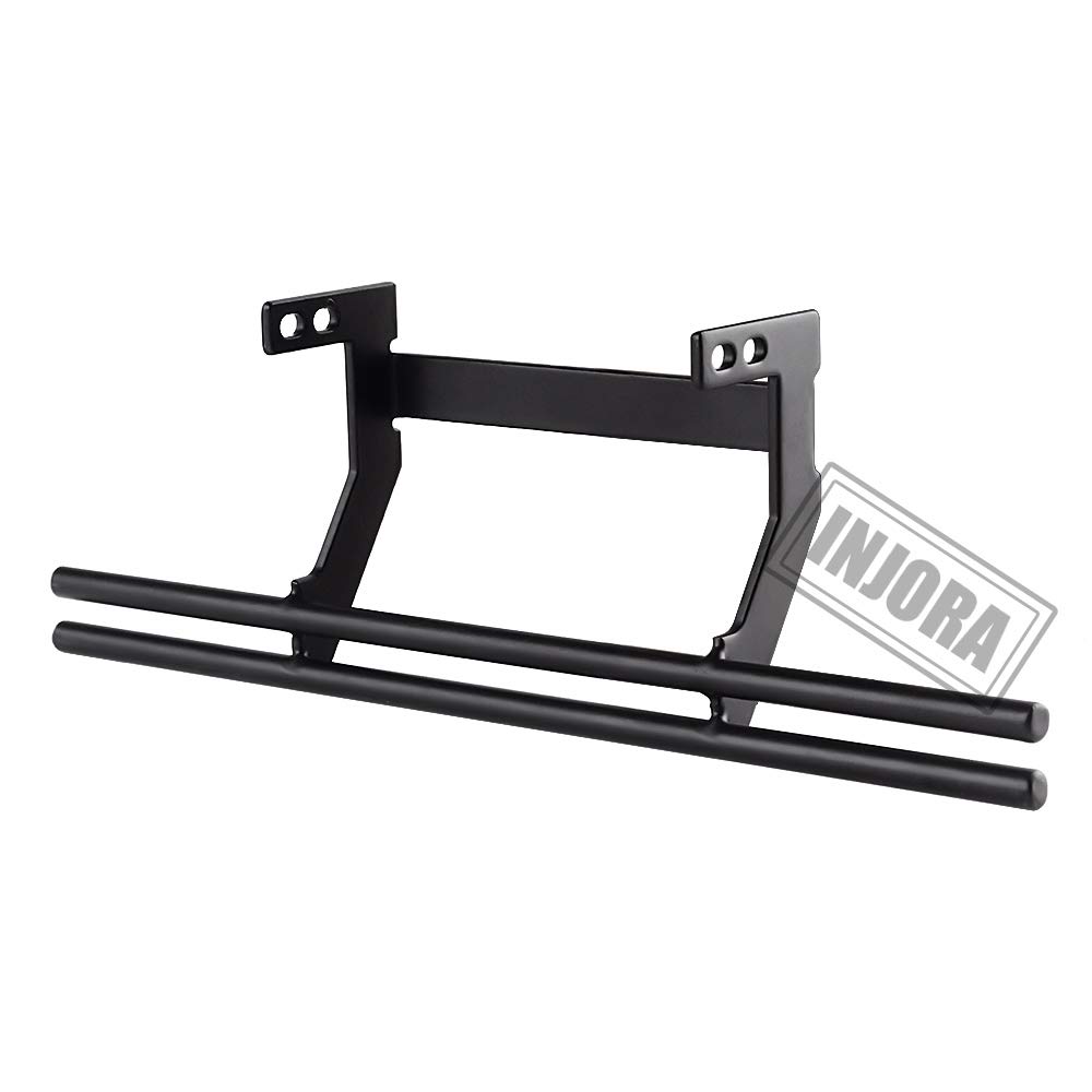 INJORA 1:10 Scale RC Rear Metal Bumper for TRX4 TRX6 G500 G63 6X6 Crawler - Heavy Duty Off-Road Accessories (Black) | Perfect for Rock Crawling, Trail Adventures & RC Car Upgrades