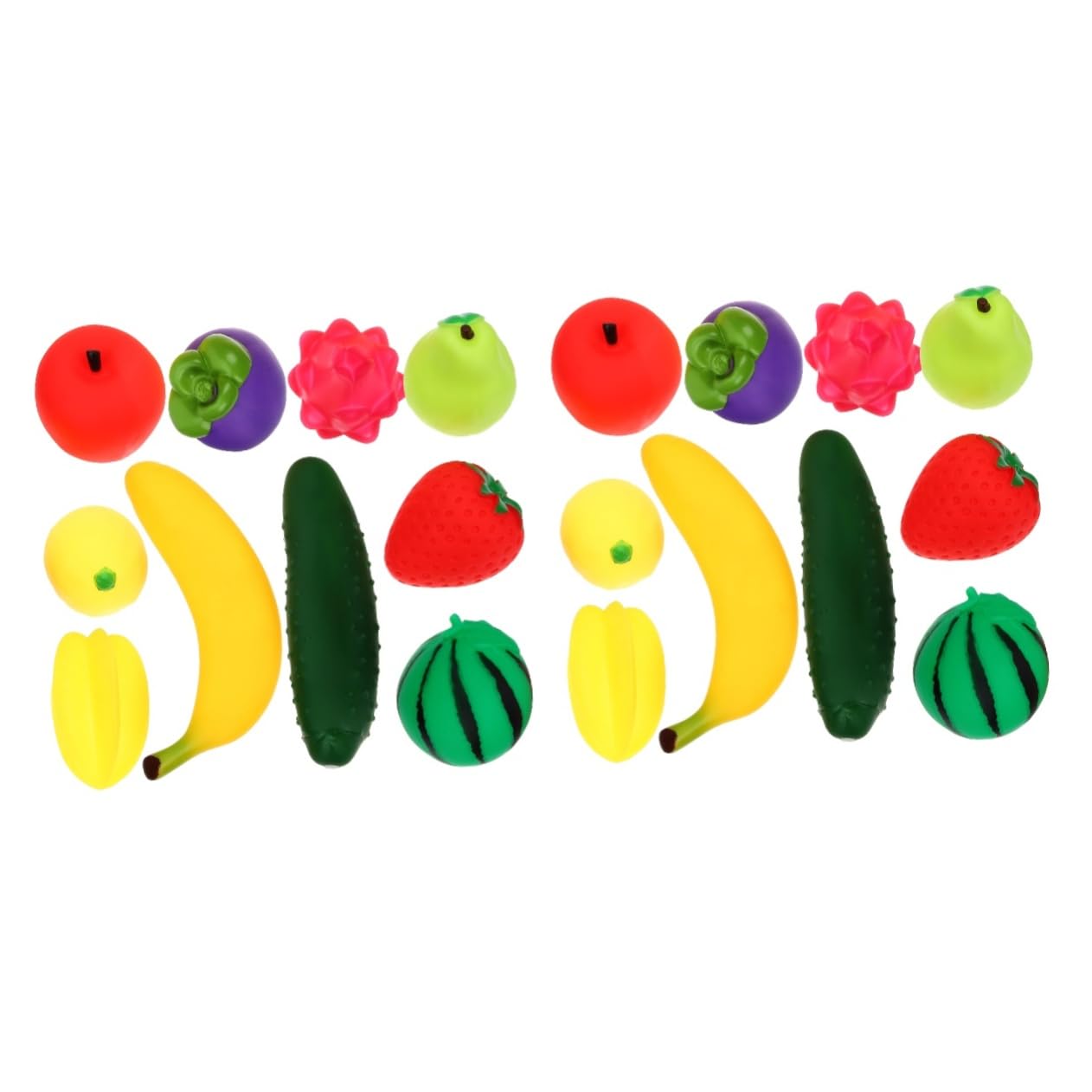 FAVOMOTO 20 Pack Fake Banana Squeeze Ball - Squeaky Stress Relief Fidget Toys for Kids & Adults - Sensory Therapy, Anxiety Relief, Party Favors - Durable PVC Material for Home, Office & Classroom Use