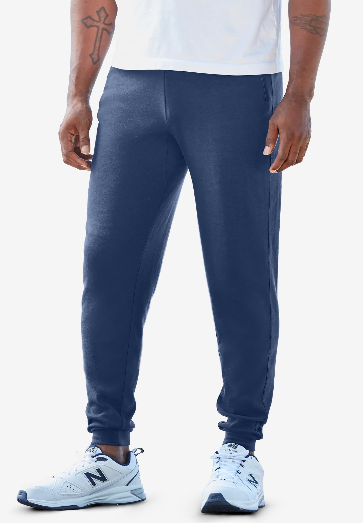 **KingSize Men's Big & Tall Jersey Jogger Pants - Comfortable & Stretchy Lounge Pants for Casual Wear, Workout, and Relaxation at Home**