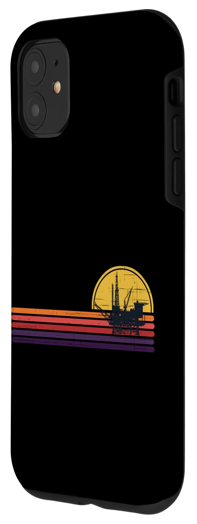 iPhone 11 Case for Oil Rig Workers - Durable Oil Well Pumpjack Design Phone Cover | Perfect for Rough Work Environments & Outdoor Jobs