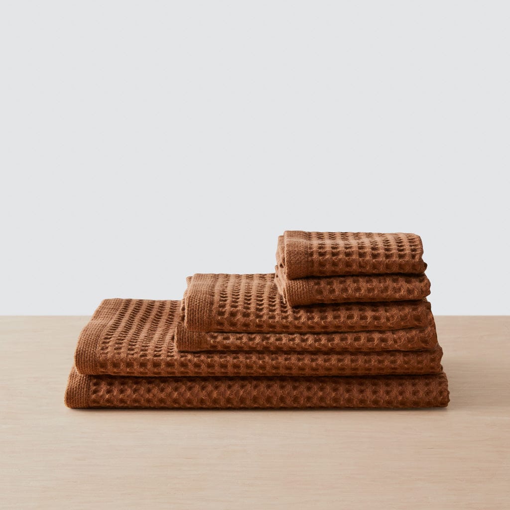 Mara Organic Waffle Bath Towel Set - 100% Cotton, Ultra Soft & Absorbent - Perfect for Spa, Bathroom & Luxury Home Use