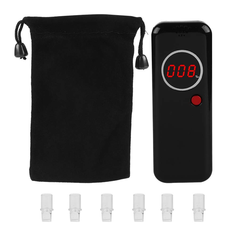 Professional Portable Breath Alcohol Tester with Red LCD Backlight - Digital Mini Breathalyzer for Personal & Workplace Safety - Ideal for Parties, Driving Checks, and Health Monitoring
