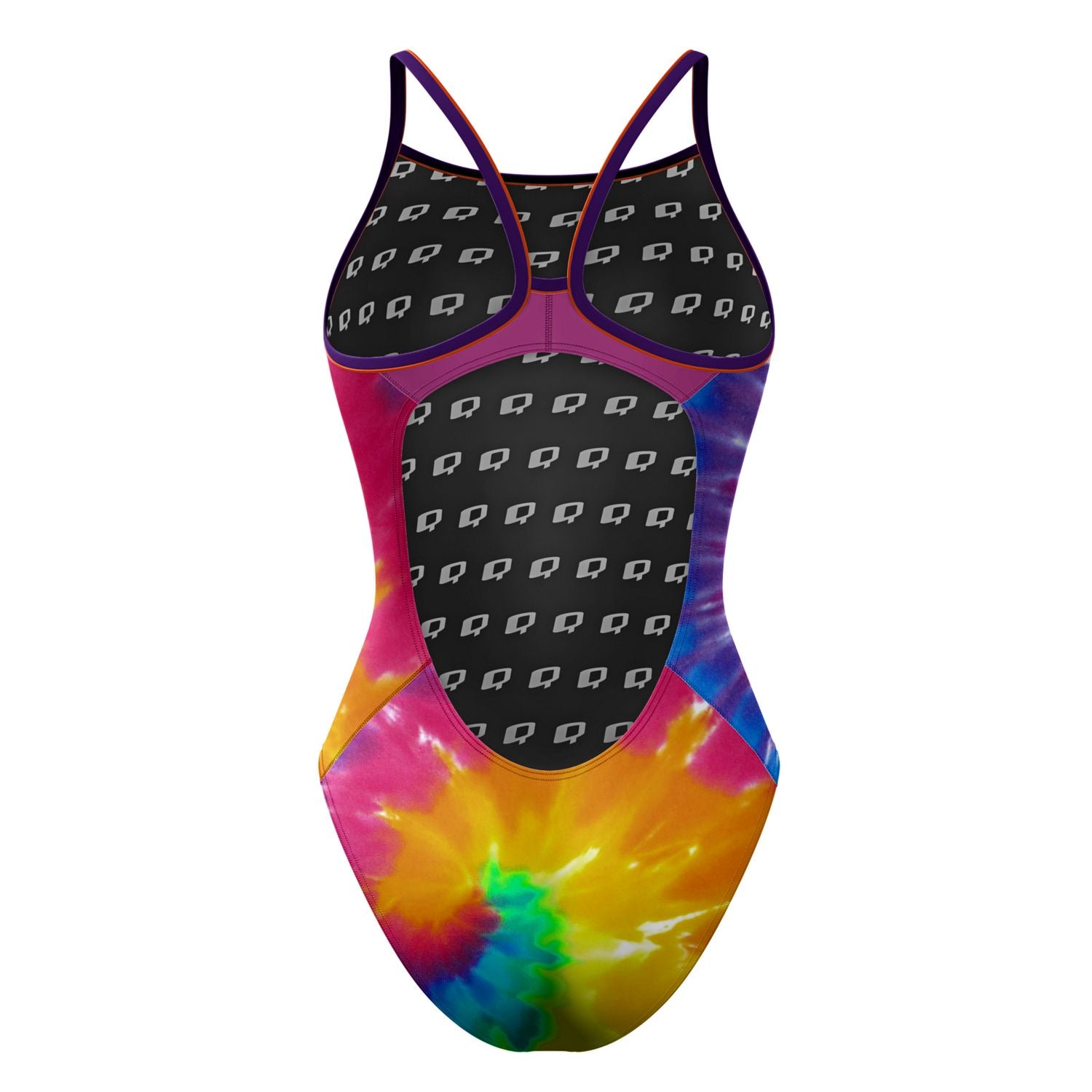 Retro Daze High Waisted Skinny Strap Swimsuit - Vintage One Piece Bathing Suit for Women, Perfect for Beach Vacation & Pool Party