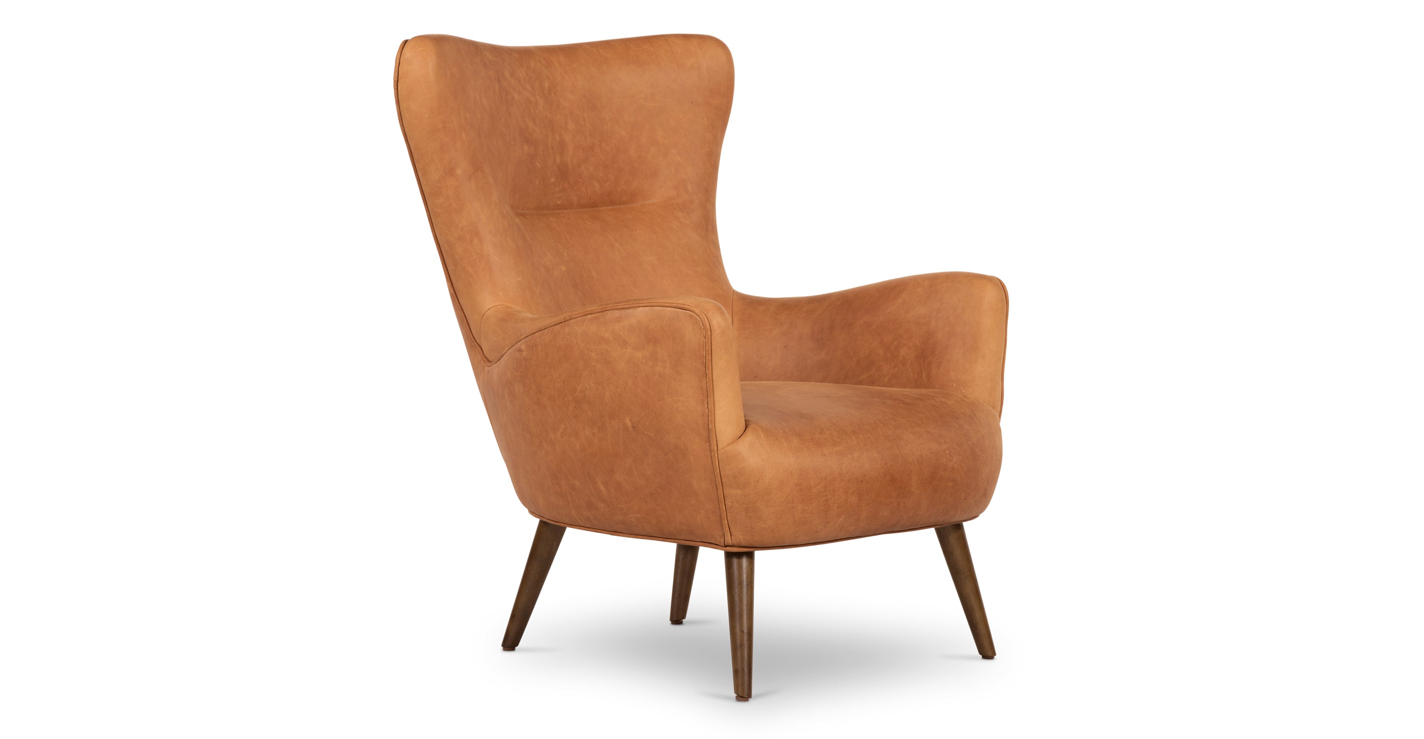 Aida Lounge Chair - Modern Accent Chair for Living Room, Bedroom & Office - Comfortable Upholstered Armchair with Wooden Legs - Perfect for Relaxing, Reading & Decorating Your Home