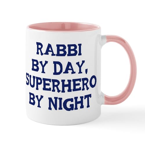 White/Pink Inside - Rabbi By Day Mug