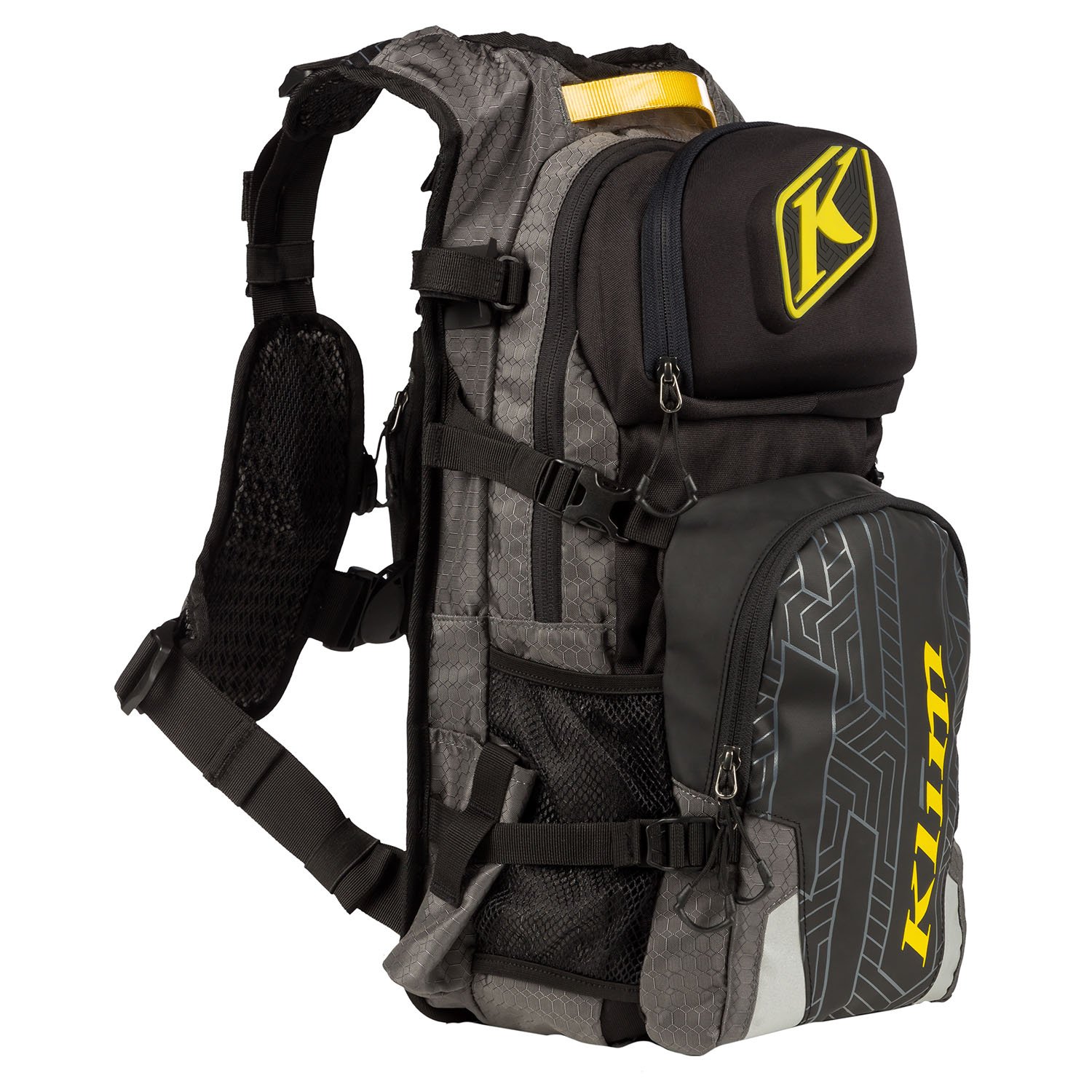 KLIM Nac Pak Technical Backpack - 3L Hydration Pack with Shape Shift Technology (Gray) - Perfect for Hiking, Cycling & Outdoor Adventures
