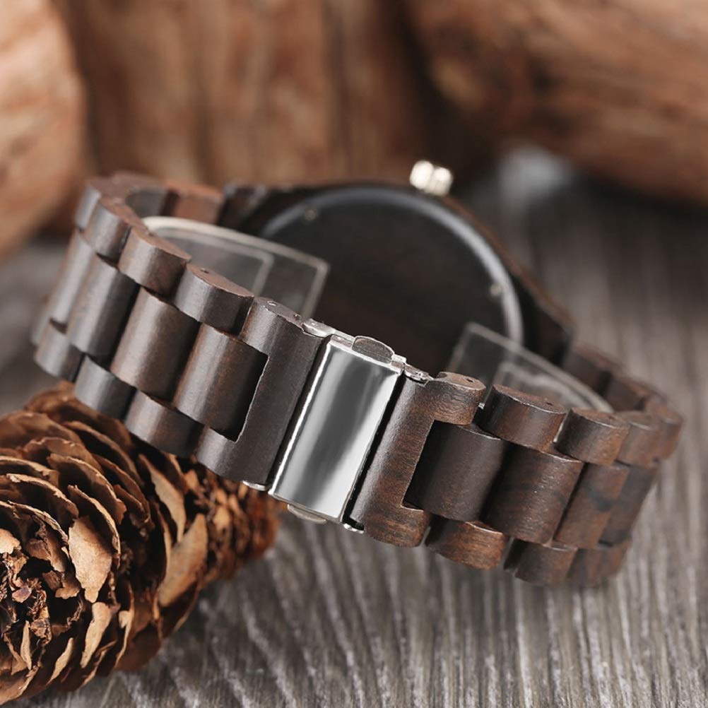 Personalized Engraved Wooden Watches for Men - Custom Anniversary & Birthday Gifts for Husband, Boyfriend, Dad, Son - Perfect for Weddings, Graduation & Special Occasions