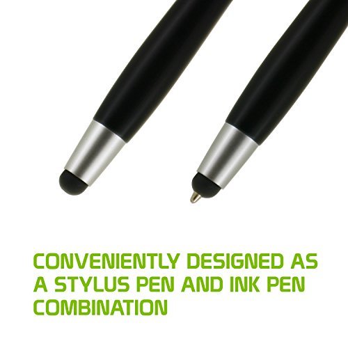 Premium Black Touch Screen Stylus & Ballpoint Pen Combo - Compatible with iPhone, iPad, Air, Mini, Pro & Samsung Galaxy Tablets - 3 Pack for Note Taking, Drawing & Digital Signatures