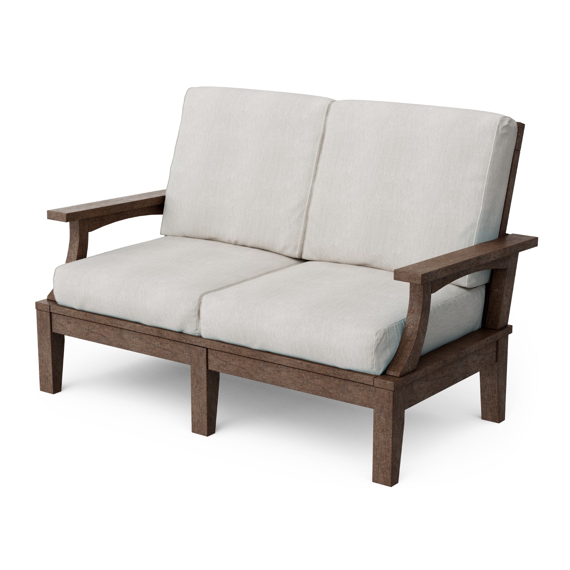 Heritage Deep Seating Love Seat Cushioned Sofa - Outdoor Patio Furniture for Garden, Poolside & Backyard Relaxation