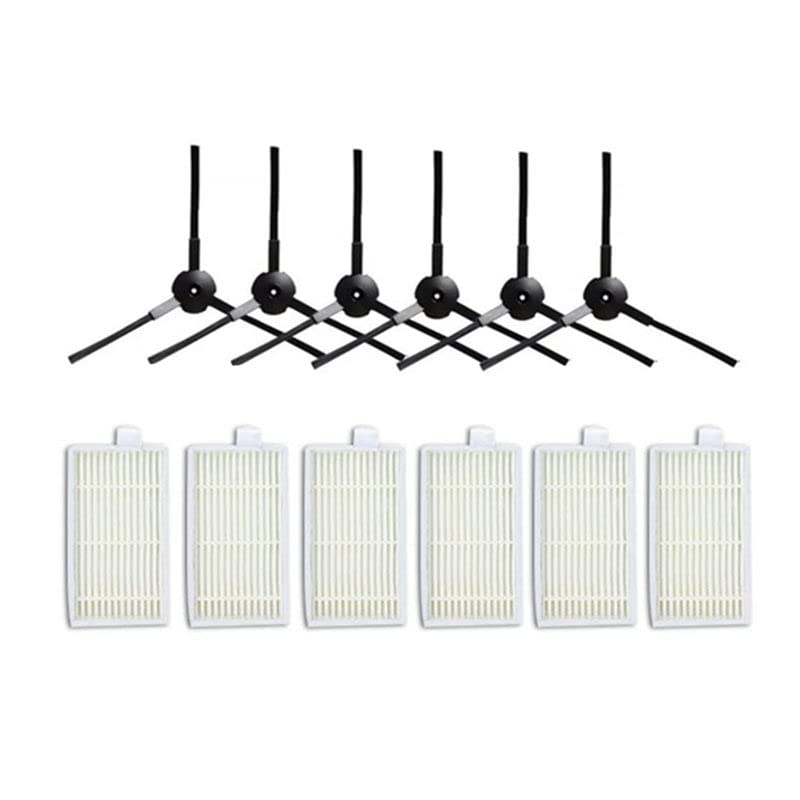 ZAIXIA Vacuum Cleaner Side Brush & HEPA Filter Replacement for Silver Crest SSR 3000 A1 Robotic Vacuum Parts - Compatible Accessories for Home Cleaning & Pet Hair Removal