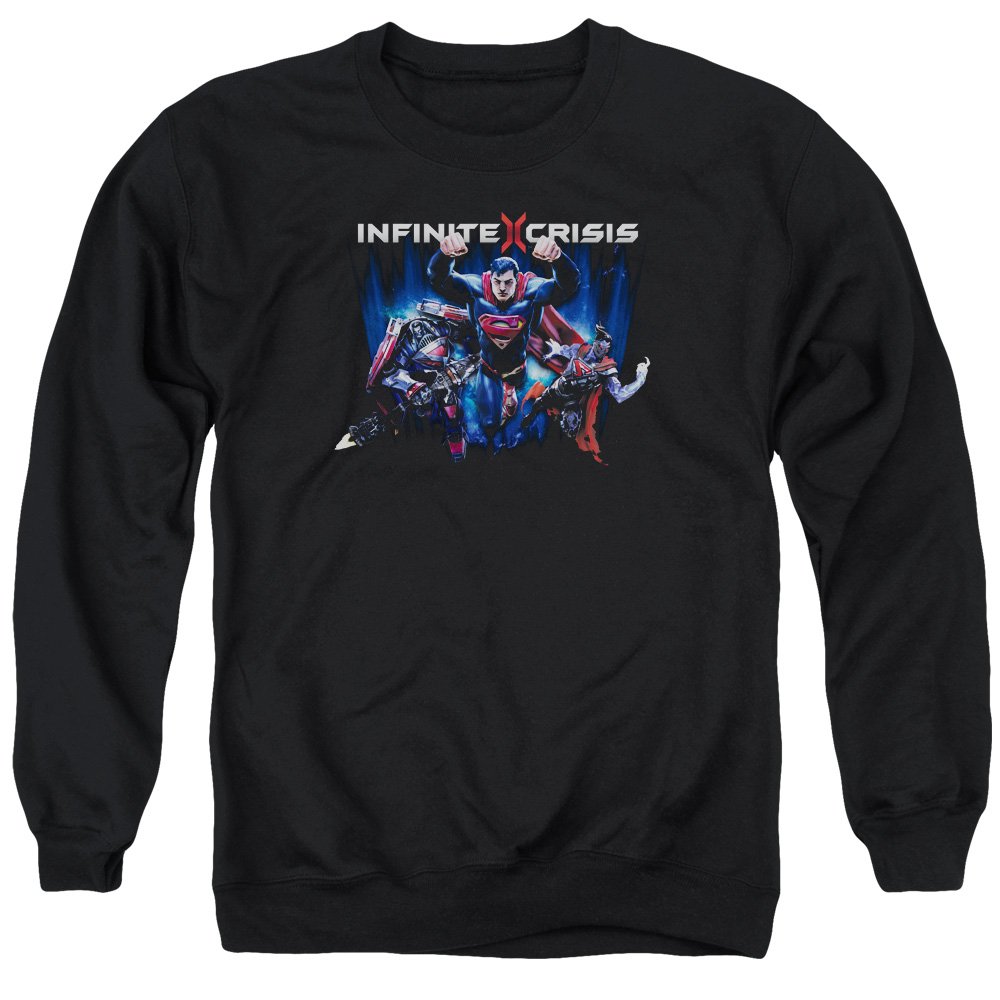 Infinite Crisis IC Super Unisex Adult Crewneck Sweatshirt for Men & Women - Comfortable Graphic Hoodie for Superhero Fans, Casual Wear & Gift Giving