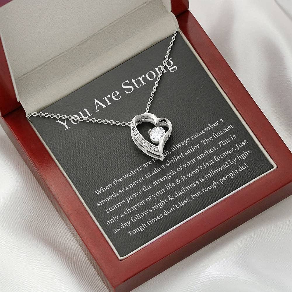 Personalized Heart Necklace - Inspirational Get Well Soon Gift for Anxiety, Breakup, Divorce & Encouragement | Thoughtful Sympathy Present for Women & Friends | Perfect for Healing, Self-Care & Emotional Support