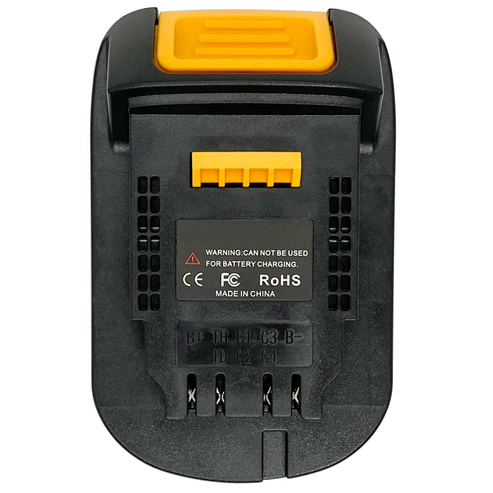 Milwaukee M18 to Dewalt 20V Battery Adapter Converter - Compatible with Dewalt Power Tools - Lithium Battery Adapter for Drills, Saws & Power Tools - Workshop & DIY Projects